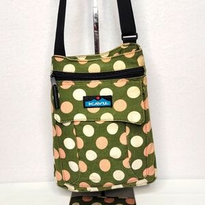 KAVU‎ Green Polka Dot Crossbody Bag. P154